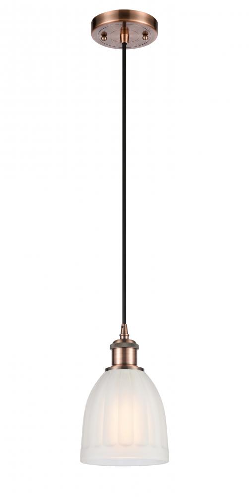 Brookfield - 1 Light - 6 inch - Antique Copper - Cord hung - Mini Pendant