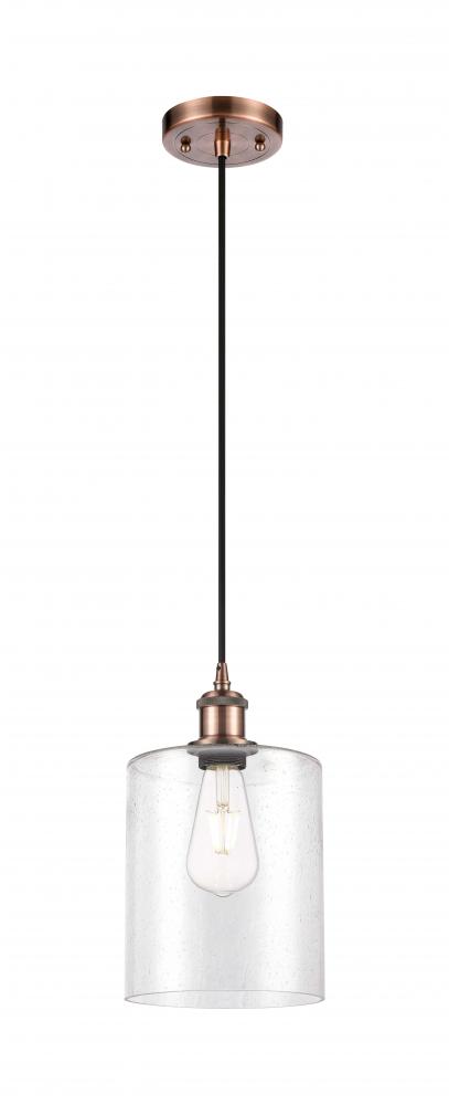 Paladin - 1 Light - 7 inch - Antique Copper - Cord hung - Mini Pendant
