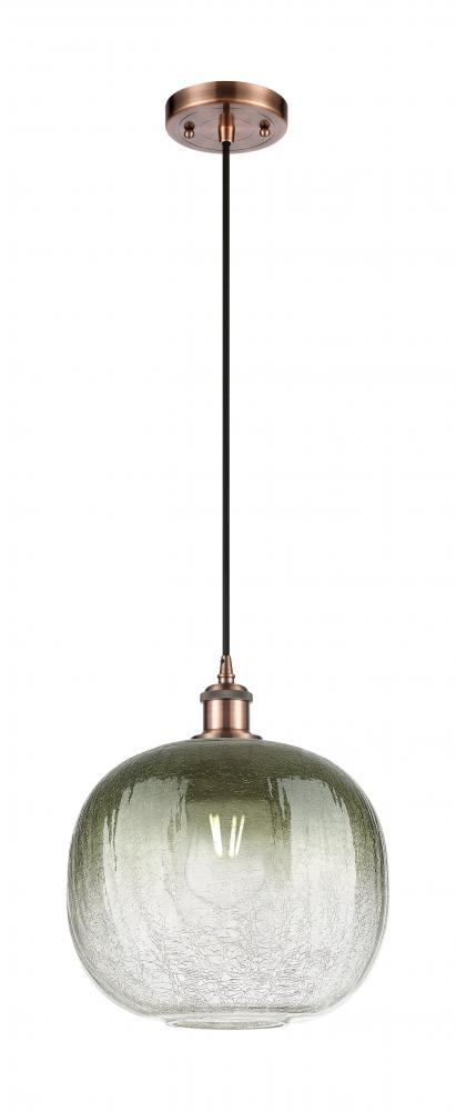 Brookhaven Sphere - 1 Light - 11 inch - Antique Copper - Cord hung - Mini Pendant