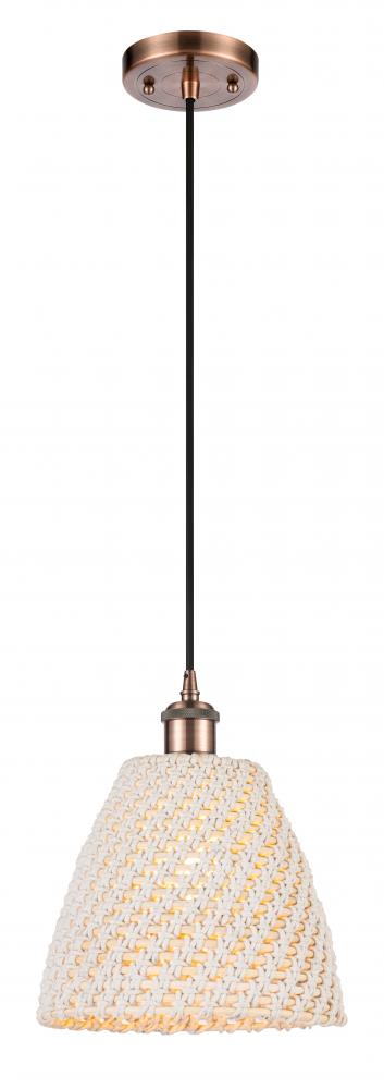 Bristol Natural - 1 Light - 6 inch - Antique Copper - Cord hung - Mini Pendant