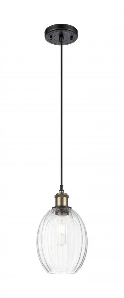 Preston Bulb - 1 Light - 6 inch - Black Antique Brass - Cord hung - Mini Pendant