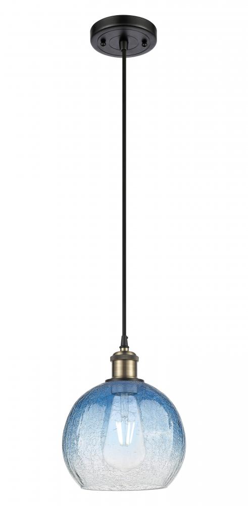 Brookhaven Globe - 1 Light - 8 inch - Black Antique Brass - Cord hung - Mini Pendant