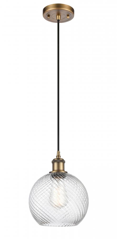 Twisted Swirl 1 Light Mini Pendant part of the Ballston Collection