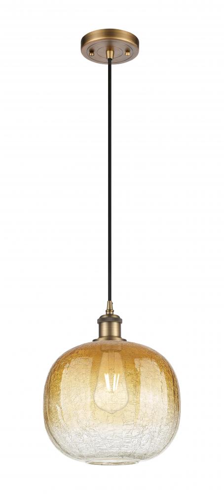 Brookhaven Sphere - 1 Light - 11 inch - Brushed Brass - Cord hung - Mini Pendant