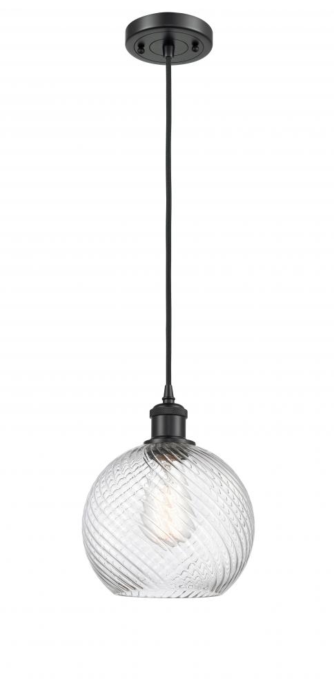 Twisted Swirl 1 Light Mini Pendant part of the Ballston Collection