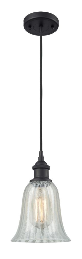 Hanover - 1 Light - 6 inch - Matte Black - Cord hung - Mini Pendant