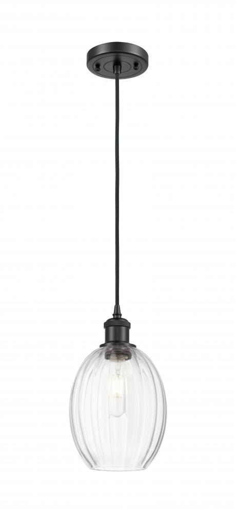 Preston Bulb - 1 Light - 6 inch - Matte Black - Cord hung - Mini Pendant