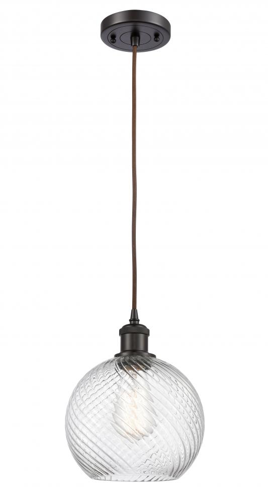 Twisted Swirl 1 Light Mini Pendant part of the Ballston Collection