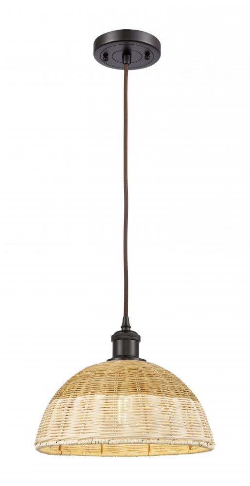 Bristol Natural II - 1 Light - 12 inch - Oil Rubbed Bronze - Cord hung - Mini Pendant