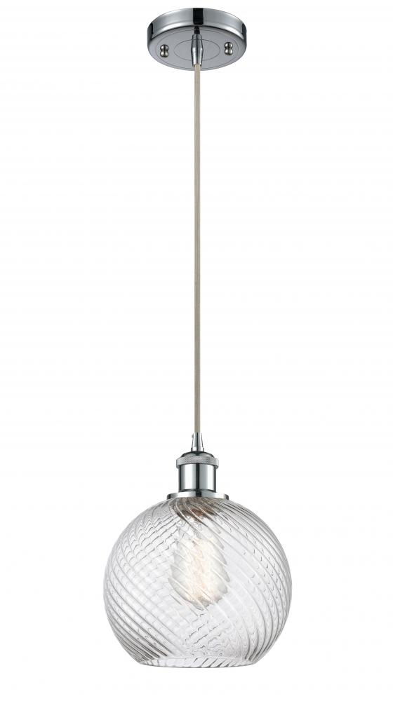 Twisted Swirl 1 Light Mini Pendant part of the Ballston Collection