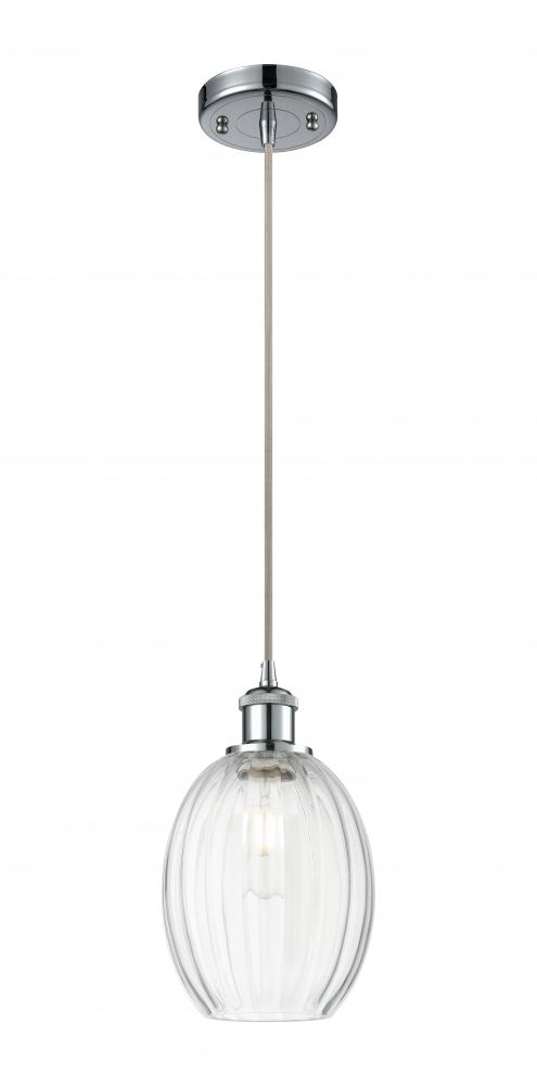 Preston Bulb - 1 Light - 6 inch - Polished Chrome - Cord hung - Mini Pendant