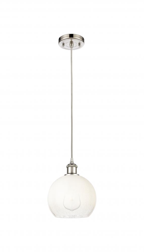 Brookhaven Globe - 1 Light - 8 inch - Polished Nickel - Cord hung - Mini Pendant