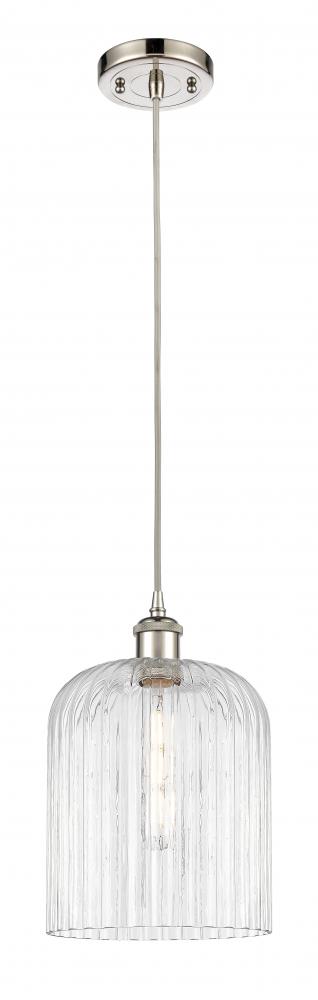 Bridal Veil - 1 Light - 5 inch - Polished Nickel - Cord hung - Mini Pendant