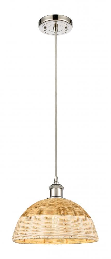 Bristol Natural II - 1 Light - 12 inch - Polished Nickel - Cord hung - Mini Pendant