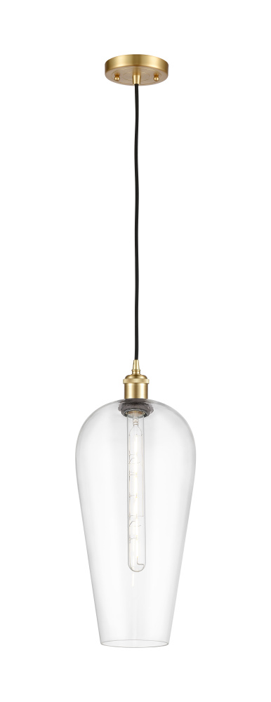 Chelsea - 1 Light - 8 inch - Satin Gold - Cord hung - Mini Pendant