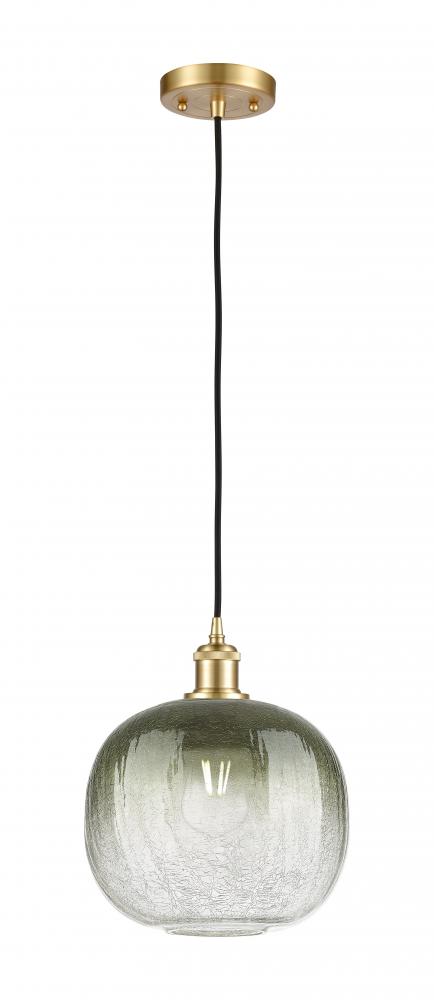Brookhaven Sphere - 1 Light - 11 inch - Satin Gold - Cord hung - Mini Pendant