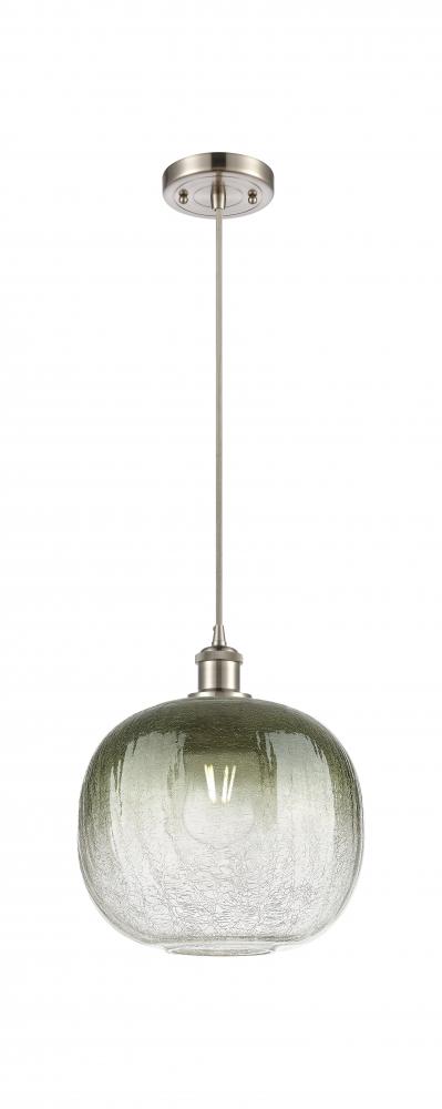 Brookhaven Sphere - 1 Light - 11 inch - Brushed Satin Nickel - Cord hung - Mini Pendant