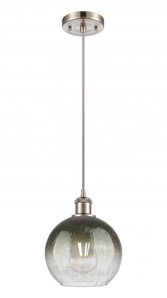 Brookhaven Globe - 1 Light - 8 inch - Brushed Satin Nickel - Cord hung - Mini Pendant