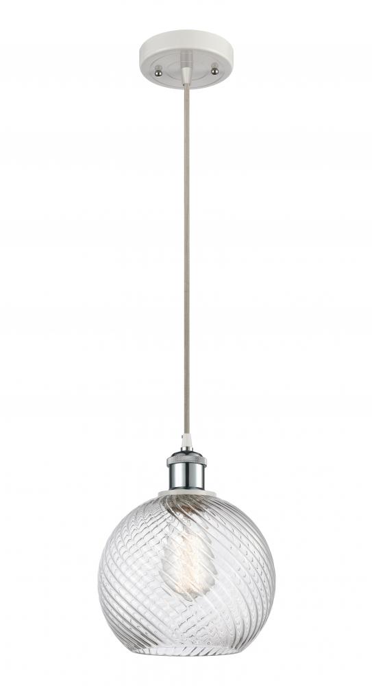 Twisted Swirl 1 Light Mini Pendant part of the Ballston Collection