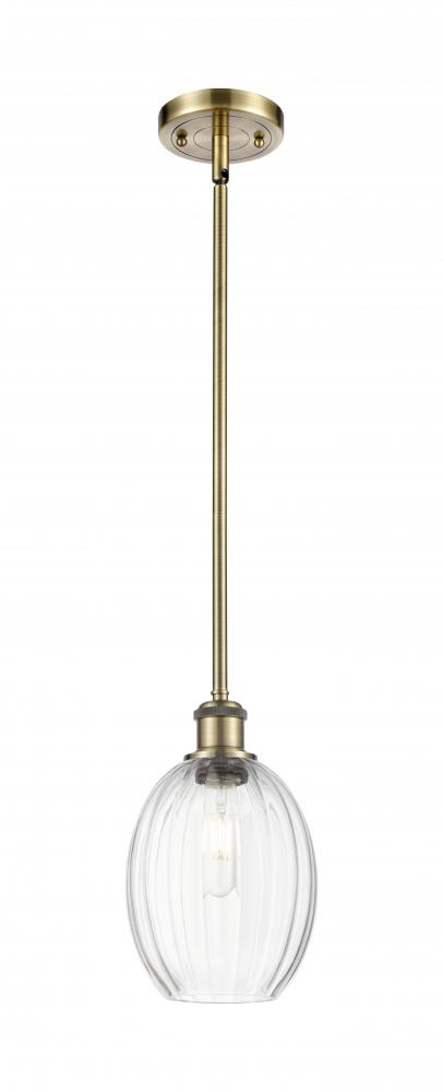 Preston Bulb - 1 Light - 6 inch - Antique Brass - Stem hung - Mini Pendant