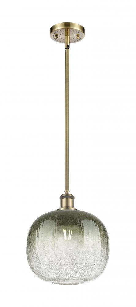 Brookhaven Sphere - 1 Light - 11 inch - Antique Brass - Stem hung - Mini Pendant