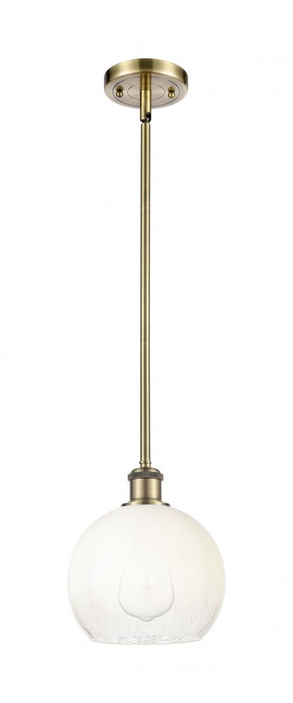 Brookhaven Globe - 1 Light - 8 inch - Antique Brass - Stem hung - Mini Pendant