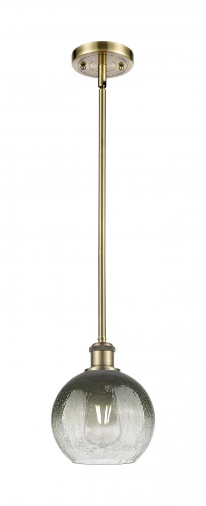 Brookhaven Globe - 1 Light - 8 inch - Antique Brass - Stem hung - Mini Pendant
