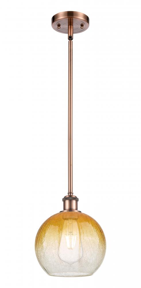 Brookhaven Globe - 1 Light - 8 inch - Antique Copper - Stem hung - Mini Pendant