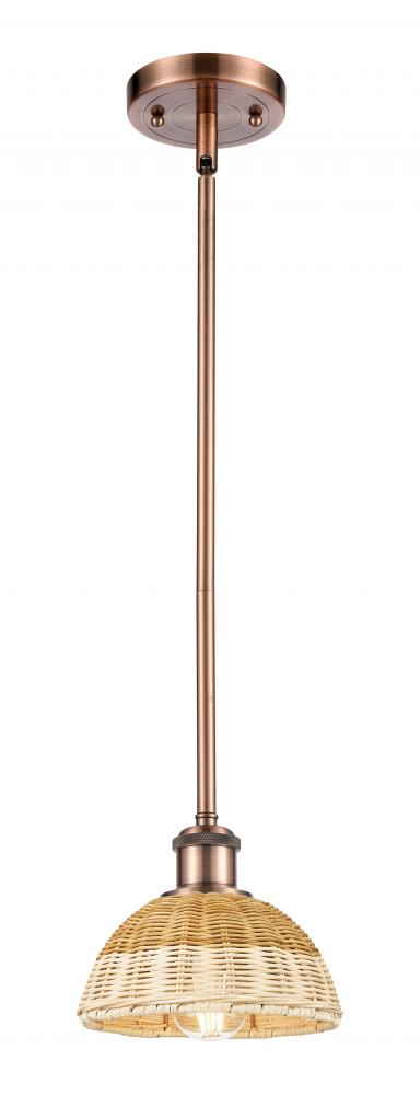 Bristol Natural II - 1 Light - 8 inch - Antique Copper - Stem hung - Mini Pendant