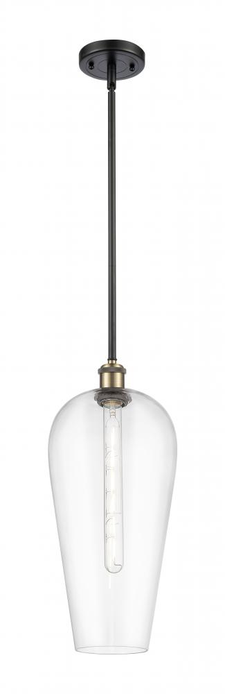 Chelsea - 1 Light - 8 inch - Black Antique Brass - Stem hung - Mini Pendant