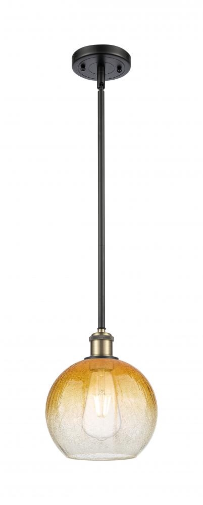 Brookhaven Globe - 1 Light - 8 inch - Black Antique Brass - Stem hung - Mini Pendant