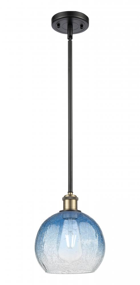 Brookhaven Globe - 1 Light - 8 inch - Black Antique Brass - Stem hung - Mini Pendant