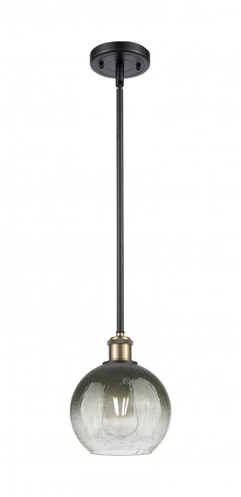 Brookhaven Globe - 1 Light - 8 inch - Black Antique Brass - Stem hung - Mini Pendant
