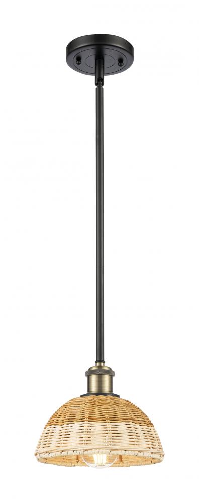 Bristol Natural II - 1 Light - 8 inch - Black Antique Brass - Stem hung - Mini Pendant