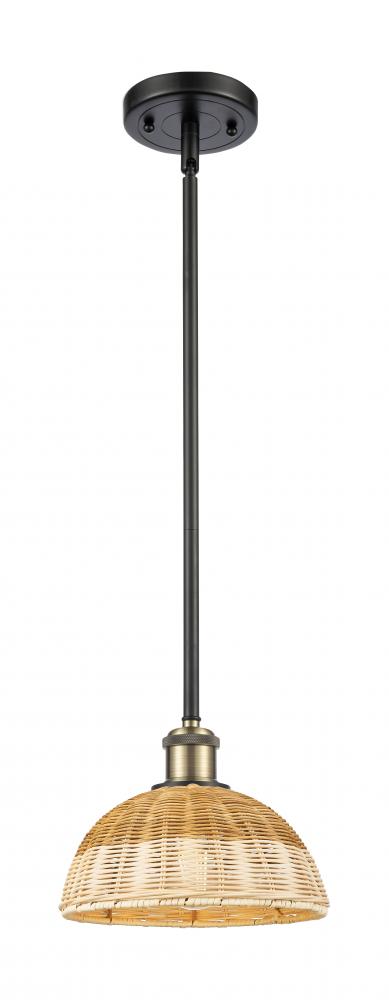 Bristol Natural II - 1 Light - 9 inch - Black Antique Brass - Stem hung - Mini Pendant