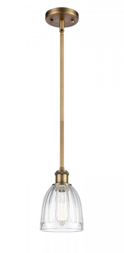 Brookfield - 1 Light - 6 inch - Brushed Brass - Mini Pendant