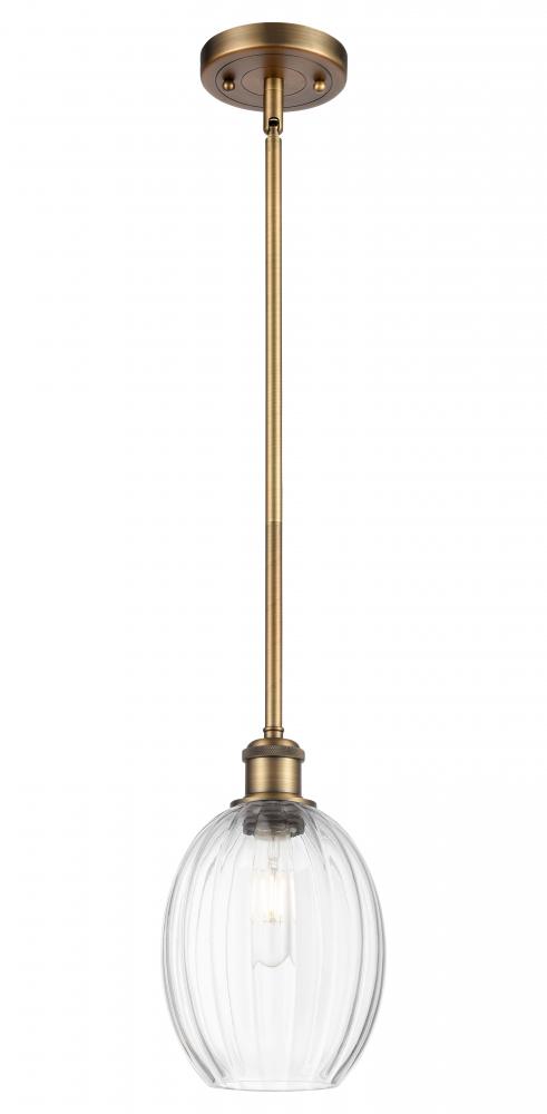 Preston Bulb - 1 Light - 6 inch - Brushed Brass - Stem hung - Mini Pendant