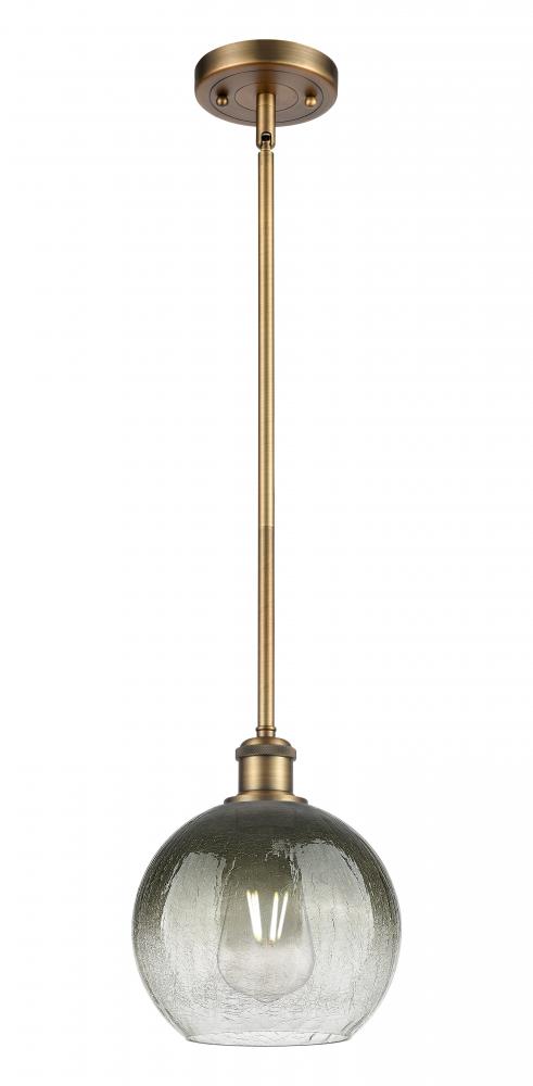 Brookhaven Globe - 1 Light - 8 inch - Brushed Brass - Stem hung - Mini Pendant