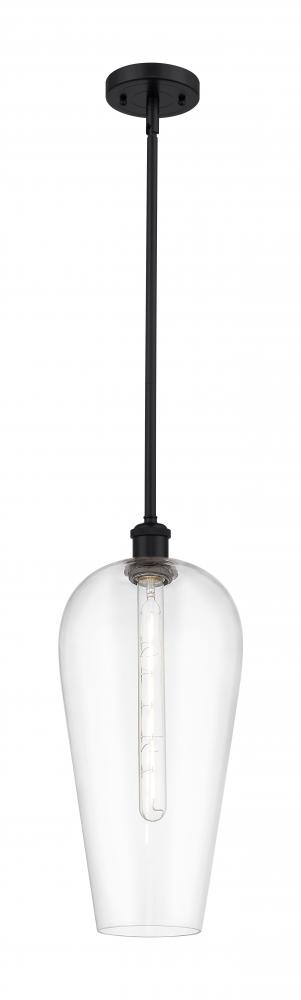 Chelsea - 1 Light - 8 inch - Matte Black - Stem hung - Mini Pendant