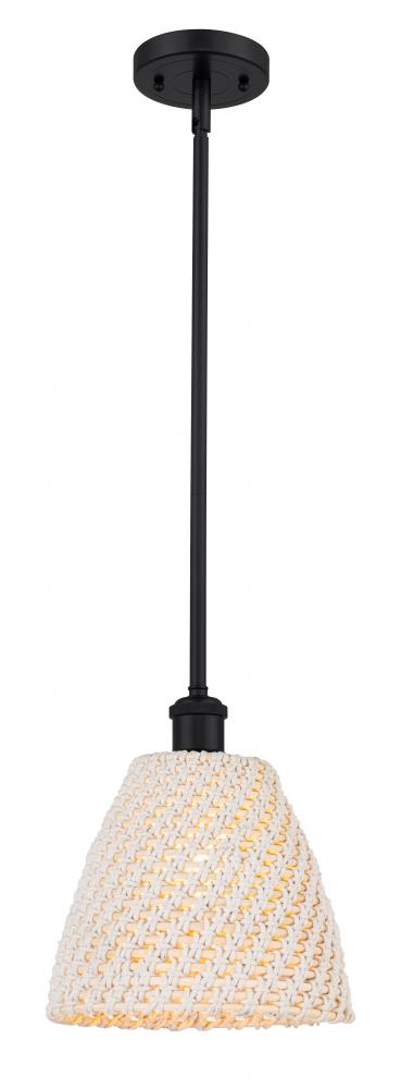 Bristol Natural - 1 Light - 6 inch - Matte Black - Mini Pendant