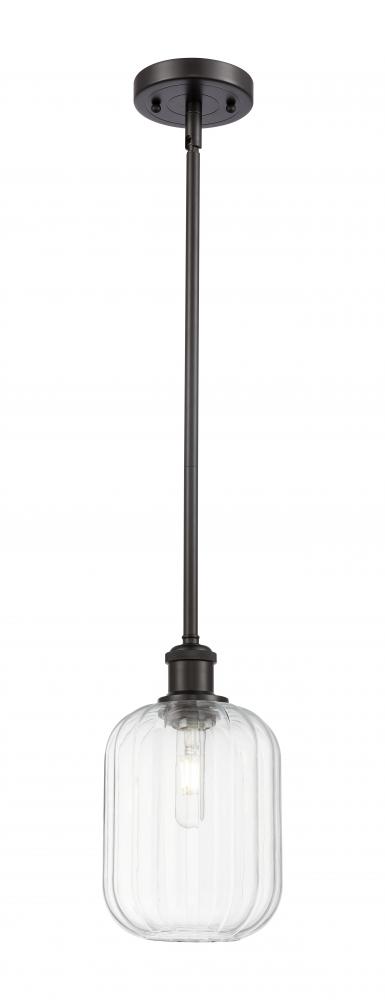 Preston Cylinder - 1 Light - 7 inch - Oil Rubbed Bronze - Stem hung - Mini Pendant