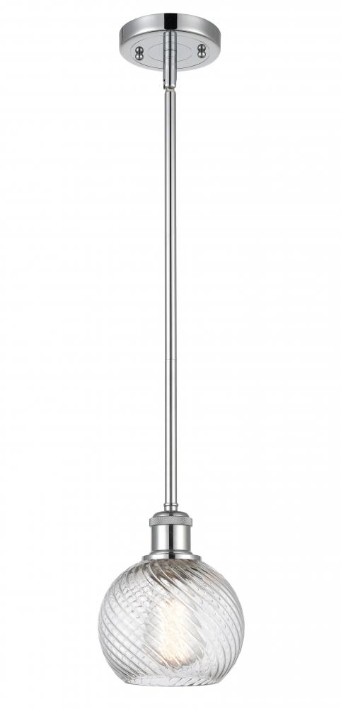 Twisted Swirl 1 Light 6 inch Mini Pendant