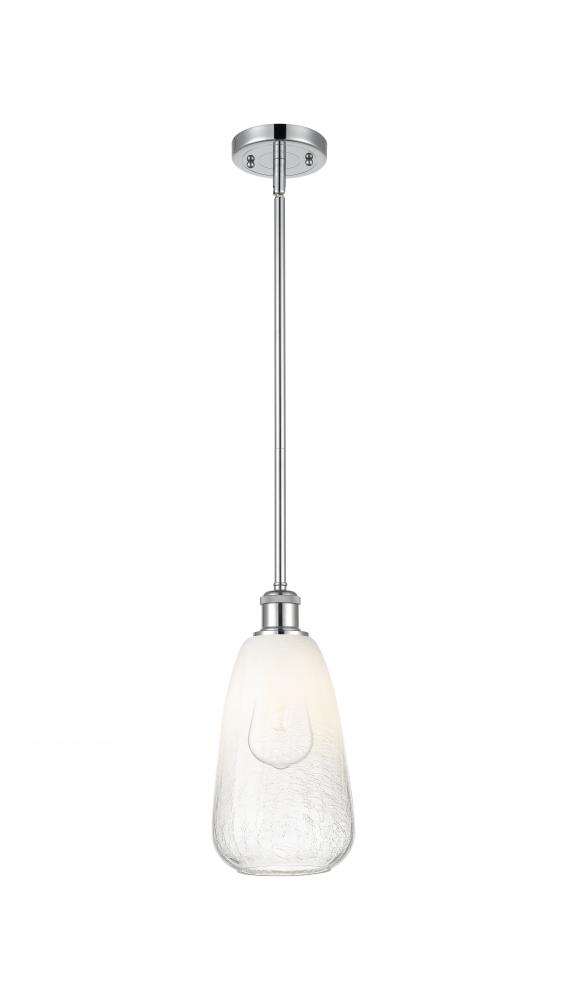 Brookhaven Almond - 1 Light - 6 inch - Polished Chrome - Stem hung - Mini Pendant