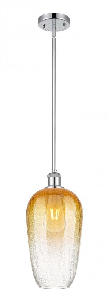 Brookhaven Flute - 1 Light - 7 inch - Polished Chrome - Stem hung - Mini Pendant