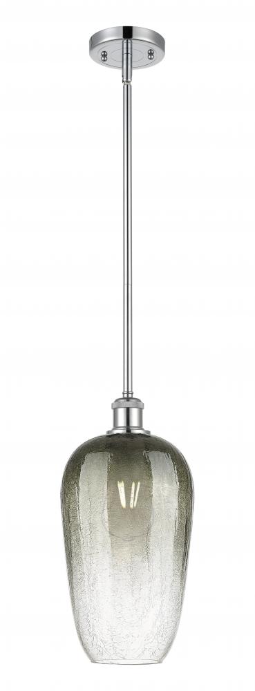 Brookhaven Flute - 1 Light - 7 inch - Polished Chrome - Stem hung - Mini Pendant