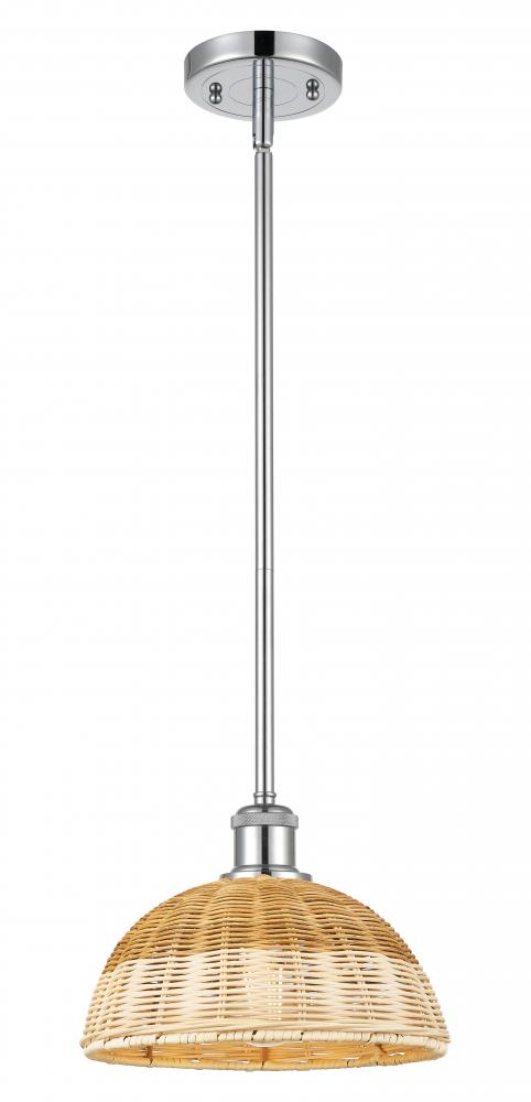 Bristol Natural II - 1 Light - 9 inch - Polished Chrome - Stem hung - Mini Pendant