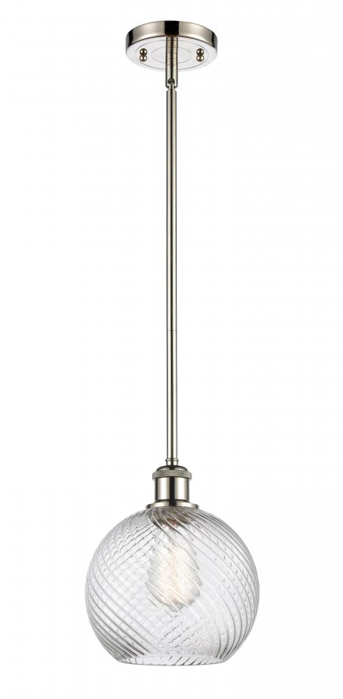 Twisted Swirl 1 Light 8 inch Mini Pendant