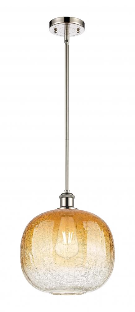Brookhaven Sphere - 1 Light - 11 inch - Polished Nickel - Stem hung - Mini Pendant