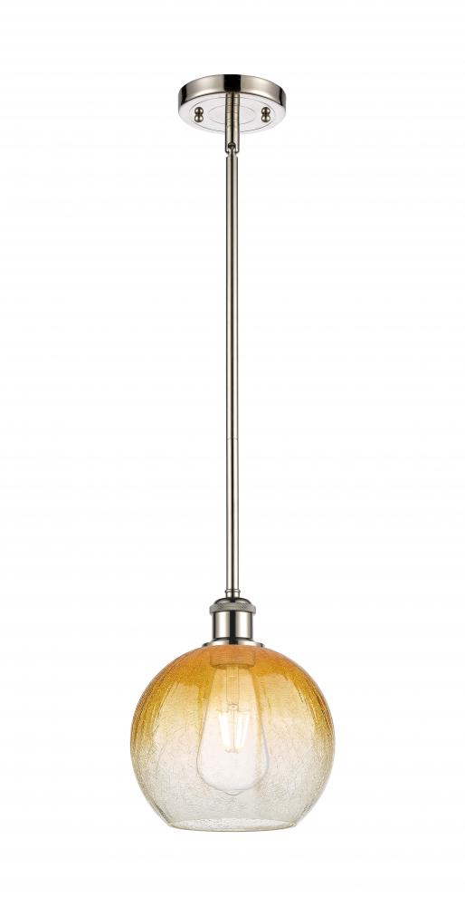Brookhaven Globe - 1 Light - 8 inch - Polished Nickel - Stem hung - Mini Pendant