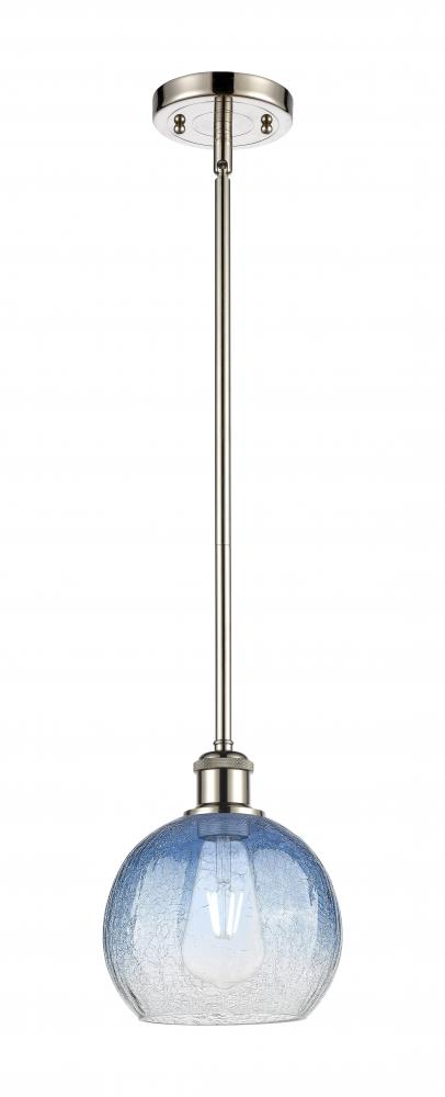 Brookhaven Globe - 1 Light - 8 inch - Polished Nickel - Stem hung - Mini Pendant